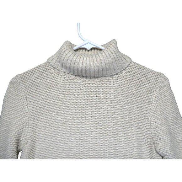 J.Crew Turtleneck Sweater Womens Size XS Cotton Wool Blend Neutral Capsule Tan - Picture 3 of 10